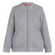 Marina Rinaldi Embroidered Jersey Bomber-Cut Jacket Grey 