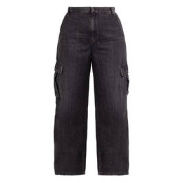 Marina Rinaldi Denim Cargo Jeans Black - Plus Size Collection