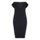 Marina Rinaldi Black Fine Knit Dress with criss-cross neck