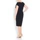 Marina Rinaldi Black Fine Knit Dress with criss-cross neck