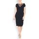 Marina Rinaldi Black Fine Knit Dress with criss-cross neck