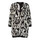 MARINA RINALDI BLACK AND WHITE LONG KNITTED JACKET