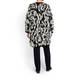 MARINA RINALDI BLACK AND WHITE LONG KNITTED JACKET