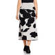 Marina Rinaldi Abstract Animal Print Knitted Skirt Black and Chalk