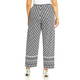 Marina Rinaldi Cropped Knitted Geometric Print Trousers Navy