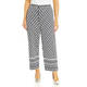 Marina Rinaldi Cropped Knitted Geometric Print Trousers Navy