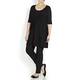 MARINA RINALDI BLACK VERTICAL RIB KNIT TUNIC