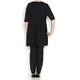 MARINA RINALDI BLACK VERTICAL RIB KNIT TUNIC