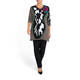 MARINA RINALDI ABSTRACT PRINT LONGLINE INTARSIA SWEATER