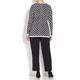 MARINA RINALDI MONOCHROME DIAMOND VIRGIN WOOL SWEATER