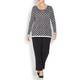 MARINA RINALDI MONOCHROME DIAMOND VIRGIN WOOL SWEATER