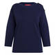 Marina Rinaldi Cotton Blend Knitted Tunic Navy 