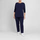 Marina Rinaldi Cotton Blend Knitted Tunic Navy 