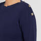 Marina Rinaldi Cotton Blend Knitted Tunic Navy 