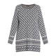 Marina Rinaldi Knitted Geometric Print Tunic Navy