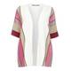 MARINA RINALDI Mahogany VERTICAL STRIPE CARDIGAN 