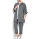 Marina Rinaldi pure linen collarless long jacket