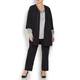 Marina Rinaldi black contrast stitched LONG JACKET