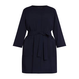 Marina Rinaldi Long Triacetate Jacket Navy - Plus Size Collection