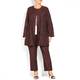 Marina Rinaldi Mahogany crushed linen silk JACKET