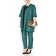 Marina Rinaldi emerald crushed linen & silk TROUSERS