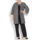 Marina Rinaldi monochrome satin jacquard duster coat