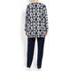 MARINA RINALDI COTTON BLEND JACKET NAVY AND WHITE
