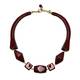 Marina Rinaldi red and aubergine NECKLACE