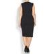 MARINA RINALDI BLACK CROSS FRONT DRESS WITH OPTIONAL SLEEVES