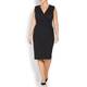 MARINA RINALDI BLACK CROSS FRONT DRESS WITH OPTIONAL SLEEVES