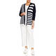 Persona by Marina Rinaldi Stripe Cardigan Navy and White 