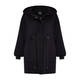Persona by Marina Rinaldi Cloth Coat with Knitted Sleeve Black