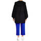 Persona by Marina Rinaldi Cloth Coat with Knitted Sleeve Black
