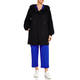 Persona by Marina Rinaldi Cloth Coat with Knitted Sleeve Black