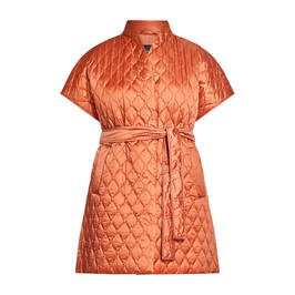 Persona By Marina Rinaldi Quilted Gilet Apricot  - Plus Size Collection