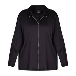 Persona by Marina Rinaldi Scuba Hoodie Black  - Plus Size Collection
