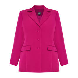 Persona by Marina Rinaldi Single Breasted Blazer Magenta  - Plus Size Collection