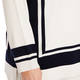 Persona by Marina Rinaldi Stretch Viscose Sweater Navy and White