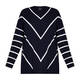 Persona by Marina Rinaldi Knitted Tunic Chevron Navy