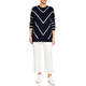 Persona by Marina Rinaldi Knitted Tunic Chevron Navy