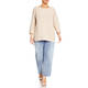 Persona by Marina Rinaldi 100% Cotton Knitted Tunic Sand 