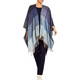 Persona by Marina Rinaldi Check Poncho Blue