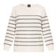 Persona by Marina Rinaldi Pure Cotton Striped Sweater Silver