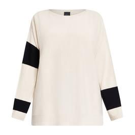 Persona by Marina Rinaldi Sweater Cream And Black - Plus Size Collection