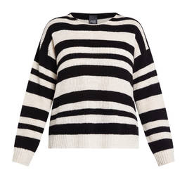 Persona by Marina Rinaldi Stripe Sweater Cream and Black - Plus Size Collection
