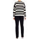 Persona by Marina Rinaldi Stripe Sweater Cream and Black