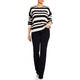 Persona by Marina Rinaldi Stripe Sweater Cream and Black