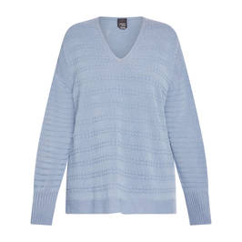 Persona by Marina Rinaldi Sweater Pale Blue - Plus Size Collection