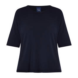 Persona By Marina Rinaldi Fine Knit Sweater Navy  - Plus Size Collection