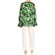 Persona by Marina Rinaldi Printed Twill Blouse Green